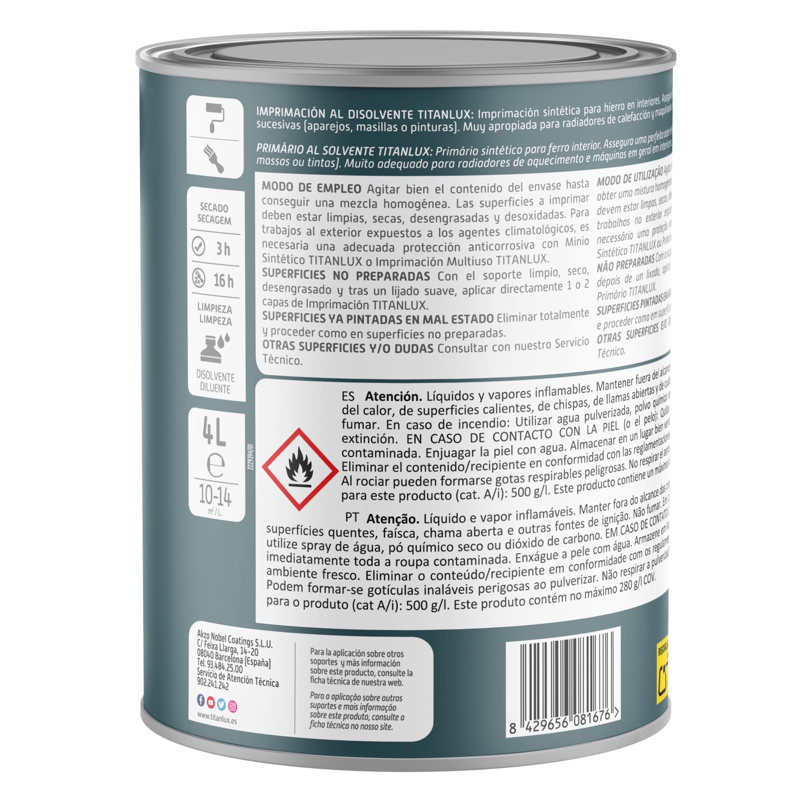 Titanlux Imprimación Gris 750ml