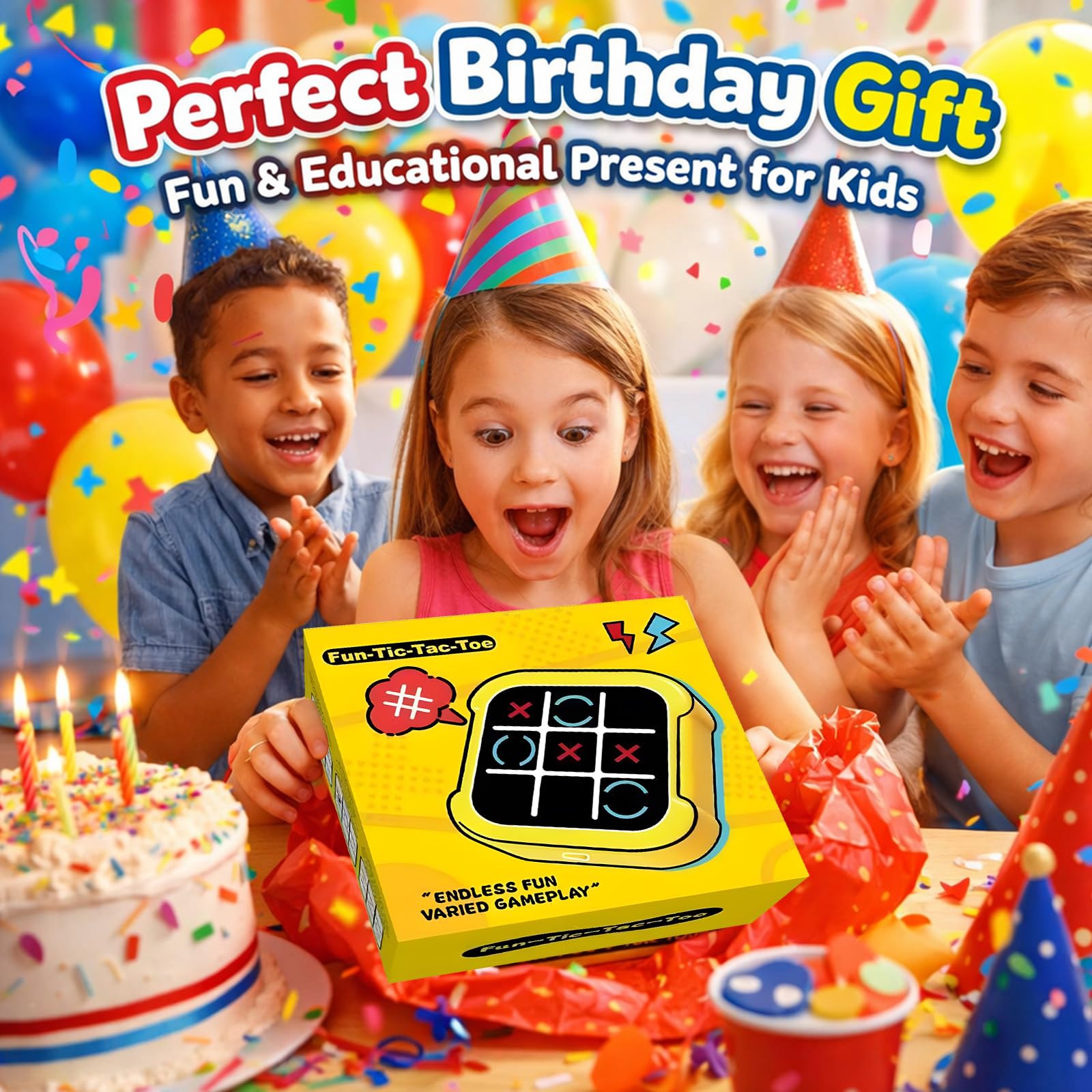 Tic Tac Toe Electronic Game, 5-in-1 Portable Electronic Noughts and Crosses Game - Image 4