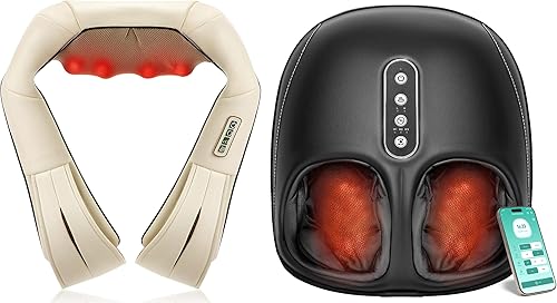 Nekteck Masajeador de cuello y espalda Shiatsu y masajeador de pies
