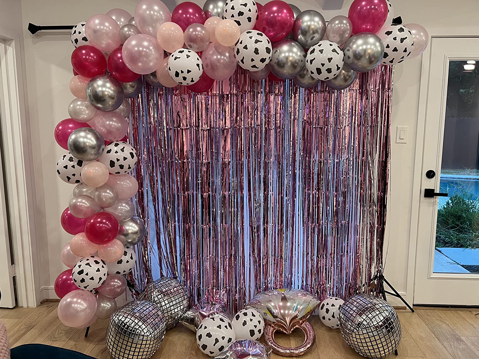 25 PCS Cow Print Balloons With Ribbon - Farm Birthday Party Decorations - View #3