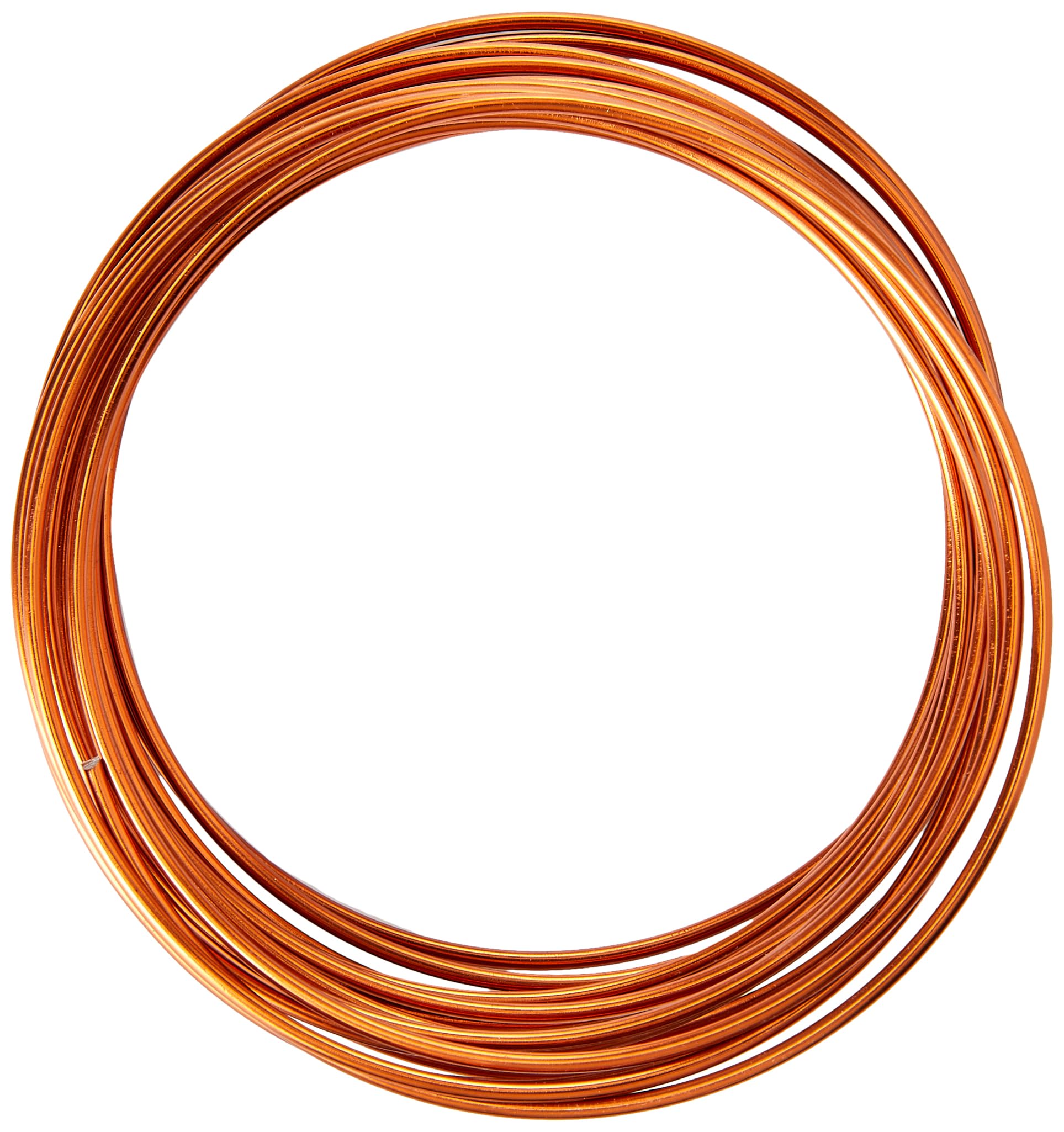 Vaessen Creative Aluminium Craft Wire 16.4 ft (5 m) x 0.08" (2 mm) Orange Copper - Flexible Metallic Wire for Crafting, Flower Arranging, Jewellery Making and Modelling
