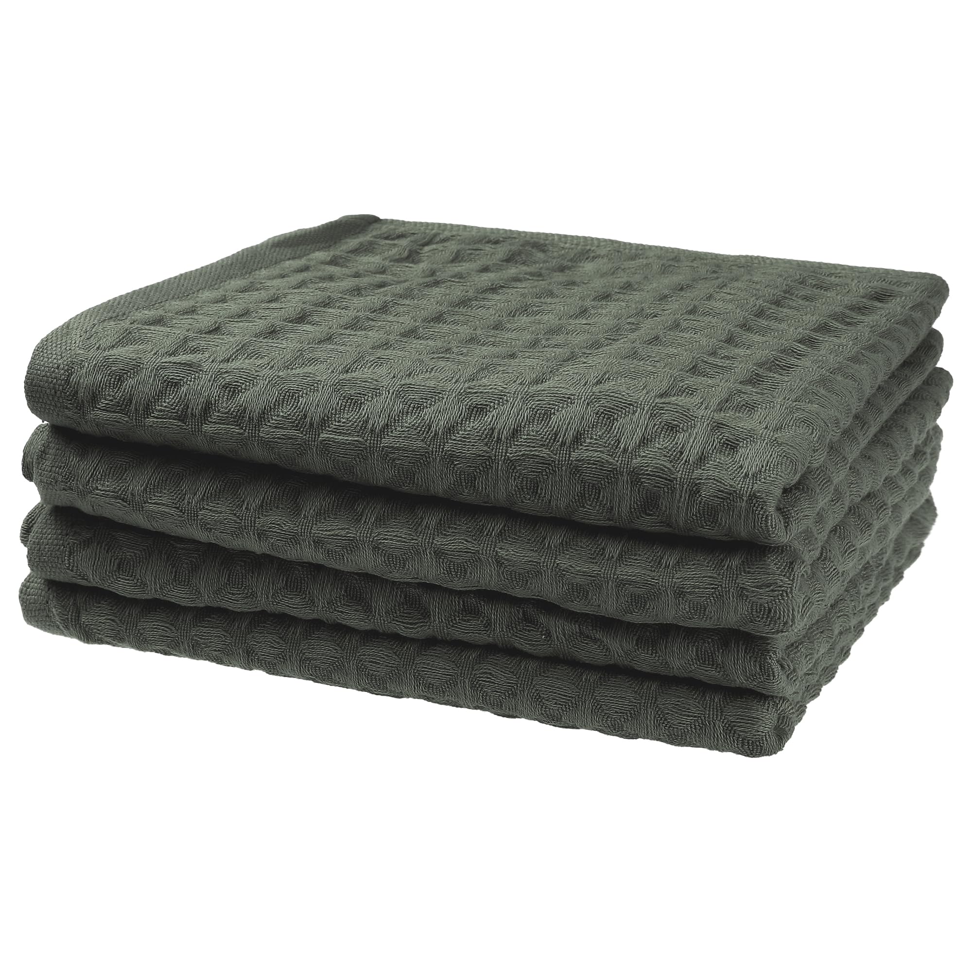 Serviettes de toilette 100 % coton de qualité supérieure gris foncé 4 pièces