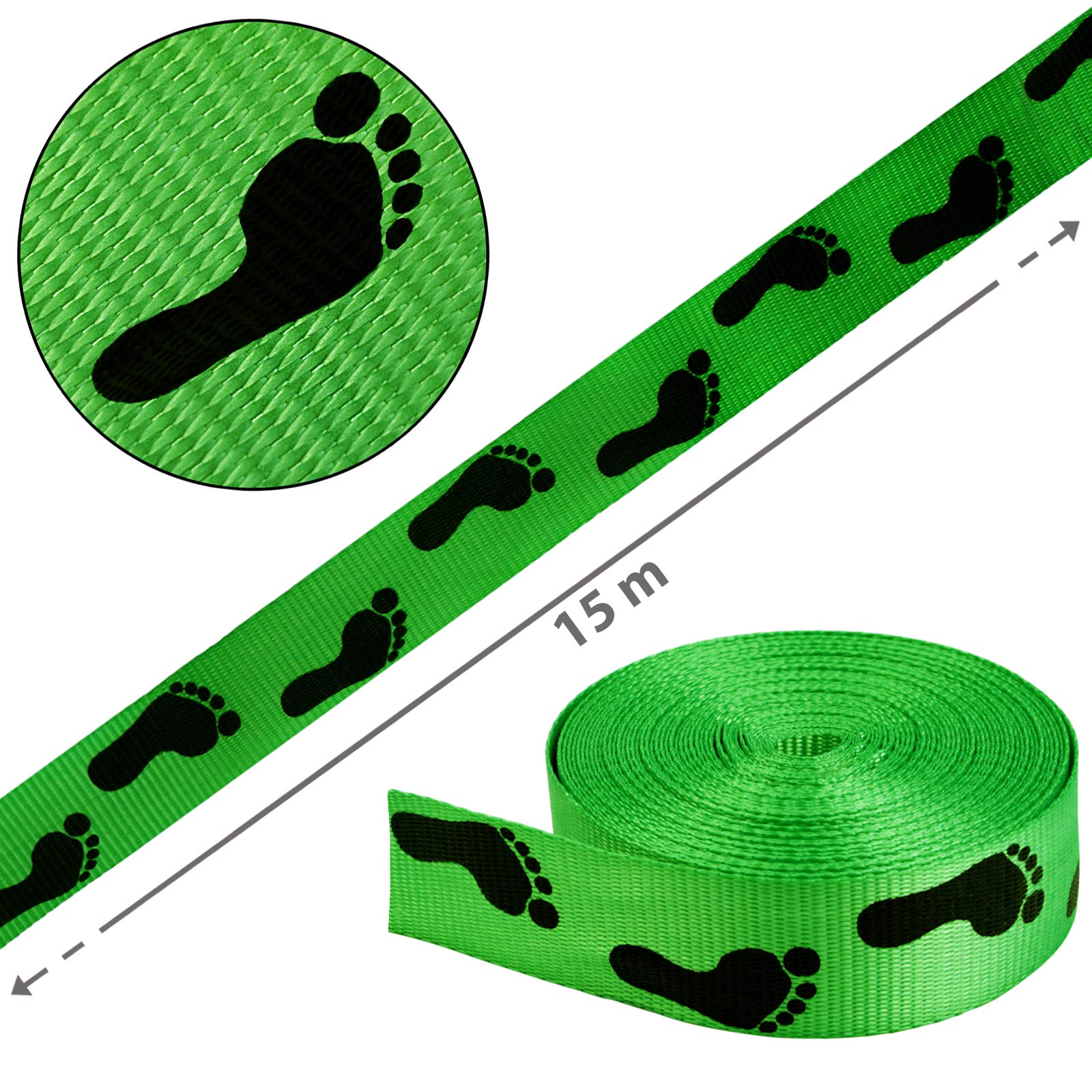 ALPIDEX Slackline 15m 2t + 2X Baumschutz + Spannschutz