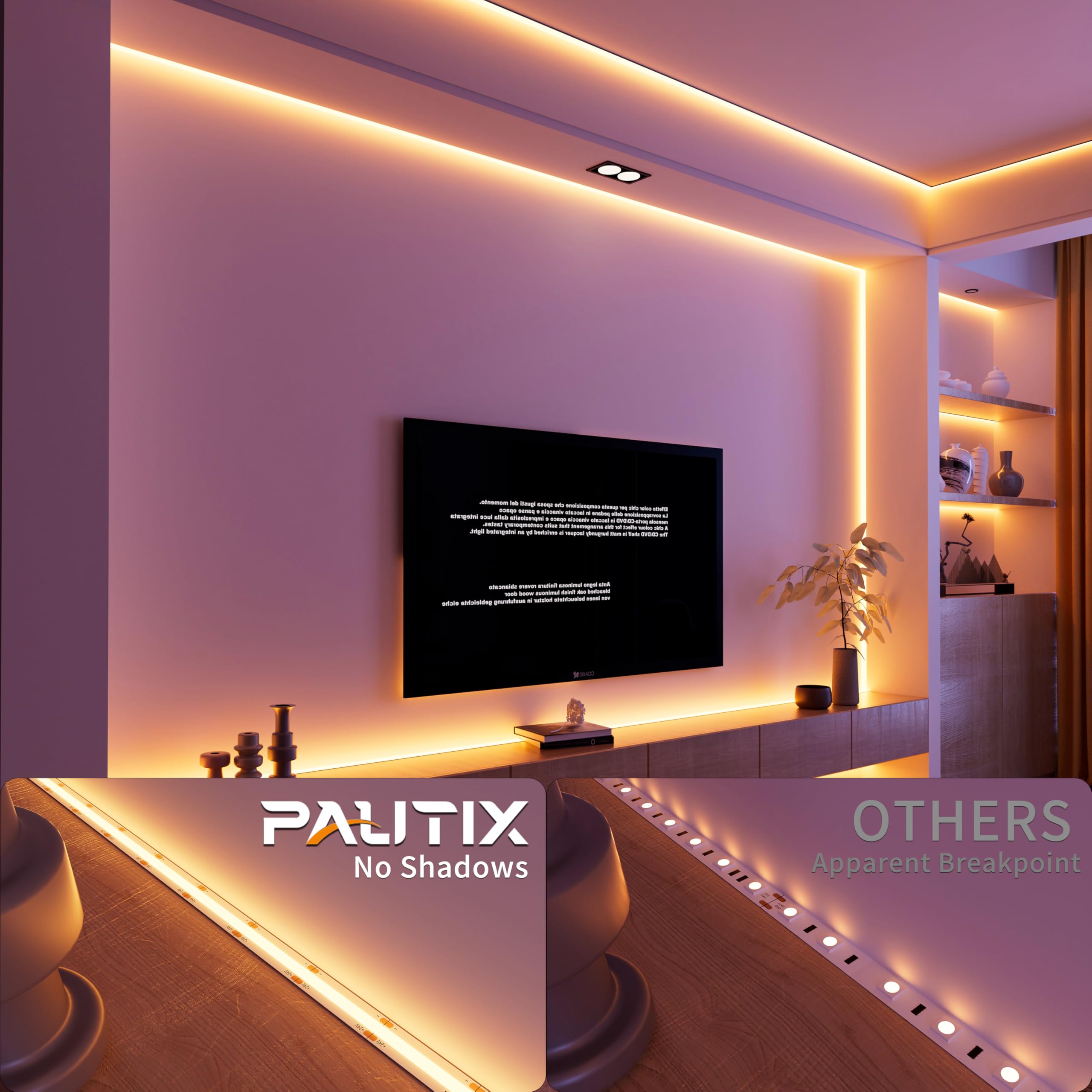 Amazon.com: PAUTIX COB LED Strip Light,Amber LED Strip Lights