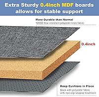 Vista 4 de VERONLY Soporte para Cojín de Sofá para Asiento Flácido - Protector para Sofá, Tablero de Inserción para Cojines Flácidos, Piezas de Reemplazo