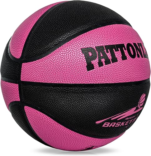 Miniatura 35 de Balones de baloncesto de cuero de 28.5 pulgadas, tamaño oficial 6, para interiores y exteriores, baloncesto para mujeres jóvenes (desinfladas)