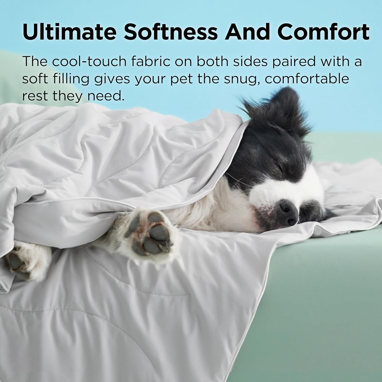 Bedsure Premium Cooling Blanket for Extra Large Dog - Q-MAX>0.5, Breathable Summer Washable Cold Pet Mat, Soft Durable Self Cooling Dog Mat for Hot Weather, Pearl Grey, 50x60