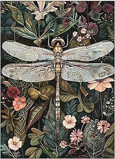 Paint by Numbers for Adult, Dragonfly Paint by Numbers Kit for Adults Beginners, DIY