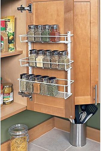 Miniatura 5 de ClosetMaid Organizador ajustable de 3 estantes para especias, almacenamiento de despensa de cocina para puerta de armario o montaje en pared con