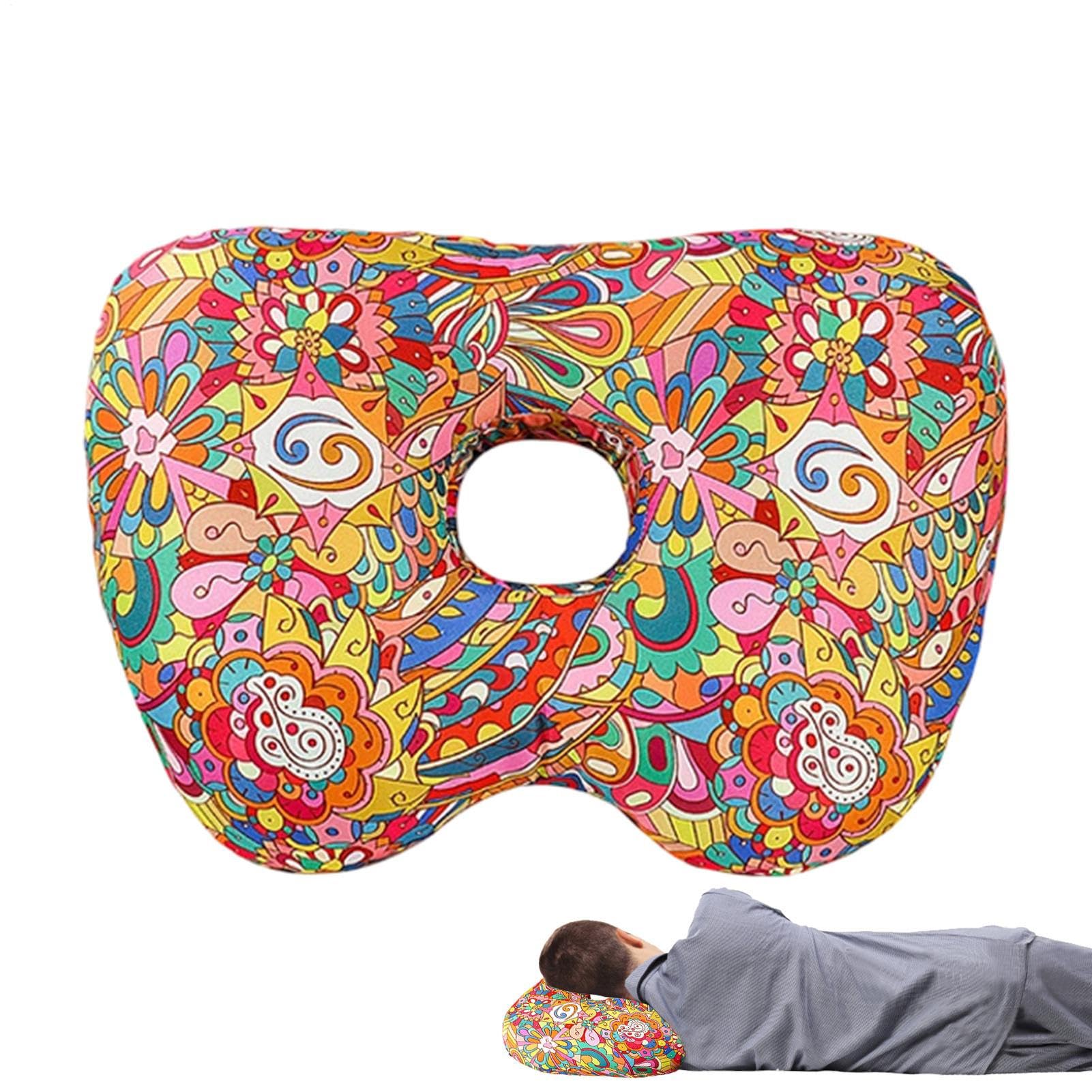Oreiller pour perçage d'oreille ergonomique en mousse douce pour dormeurs sur le côté