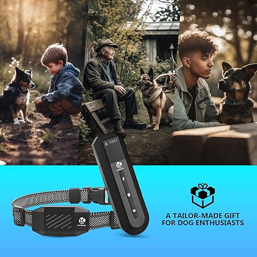 Miniatura 3 de Collar de choque para perro, collar eléctrico recargable para entrenamiento de perros con control remoto de 2600 pies, collar electrónico