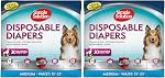 Simple Solution Disposable Dog Diapers for Female Dogs, True Fit, Absorbent, Leak Proof with Wetness Indicator, XL Puppy & Doggie Period Pad and Pee Diaper, for Large Pets, 18-27 Inch Waist, 30 Count