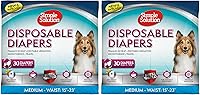 Vista 12 de Simple Solution Pañales desechables para perras, protección absorbente a prueba de fugas para incontinencia, entrenamiento de cachorros, ciclo