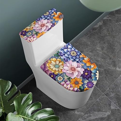 Vista 149 de Fundas antideslizantes para tapa de inodoro y tanque del Día de San Patricio, fundas elásticas para tapa de inodoro, accesorios de decoración de St.