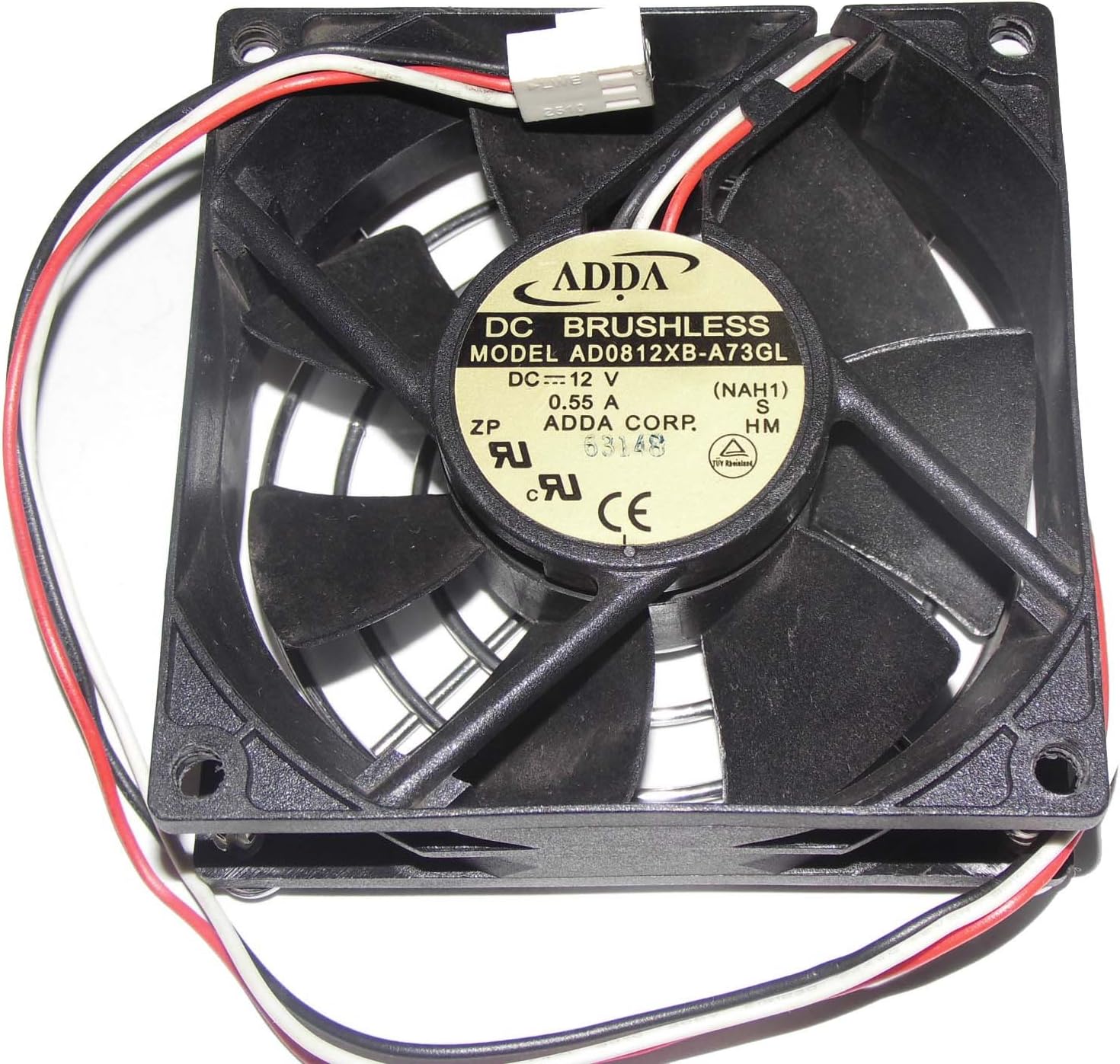 ADDA 8cm AD0812XB-A73GL 12V 0.55A 3Wire Cooling Fan