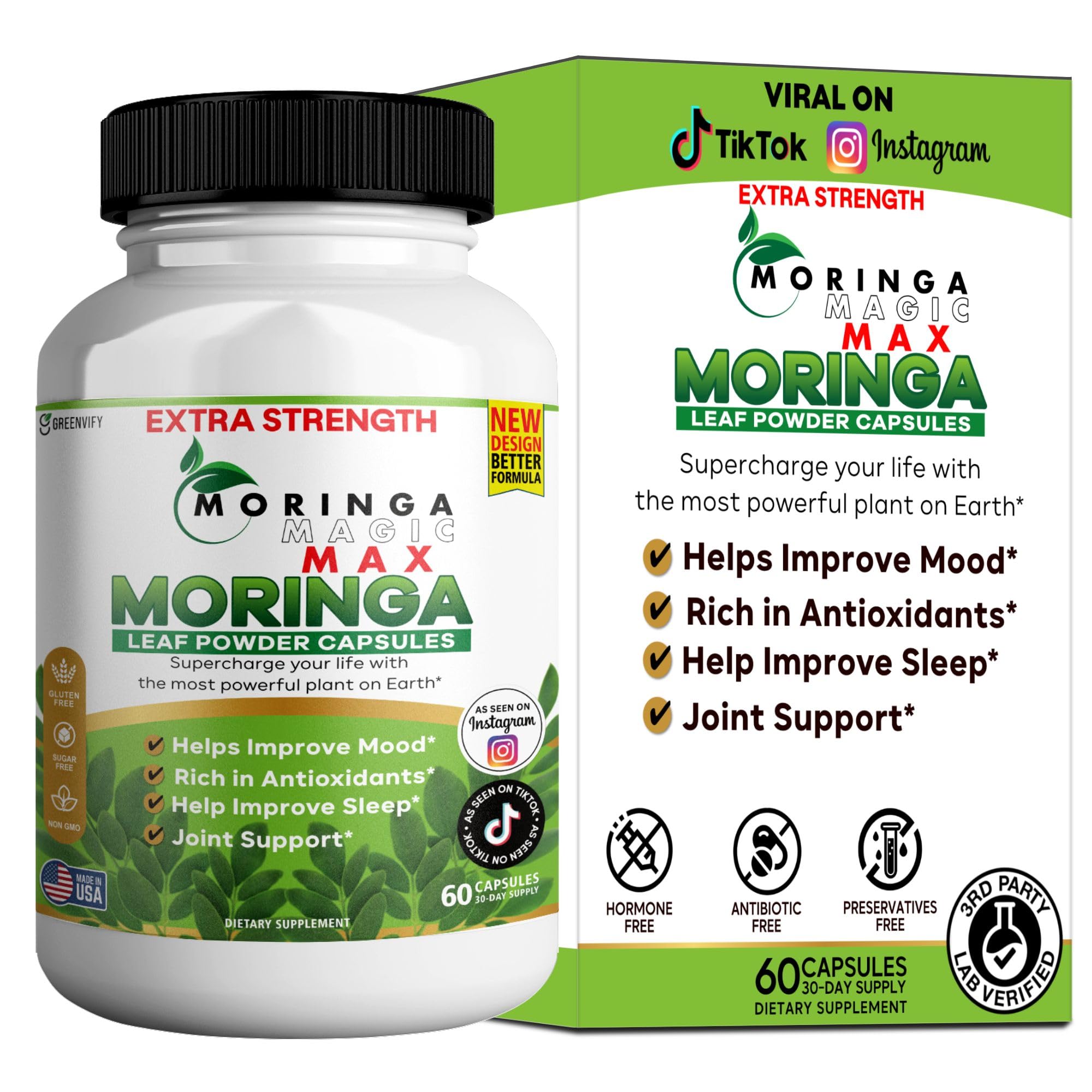 Amazon.com: GREENVIFY Moringa Magic Max Extra Strength Capsules