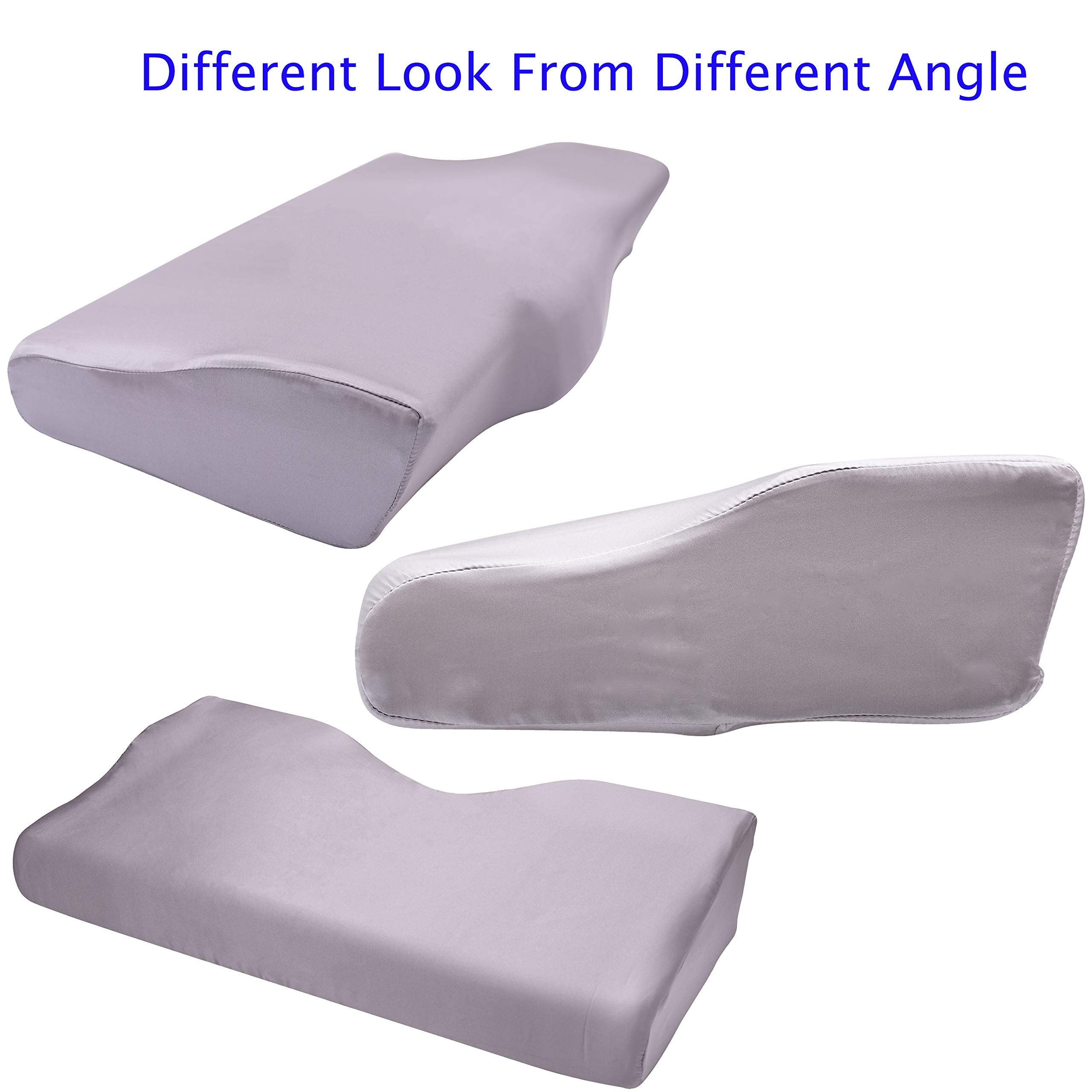Funda de almohada de seda para almohada ortopédica para dormir, funda de almohada de seda de morera pura para almohada cervical ergonómica, funda para almohada de espuma viscoelástica de