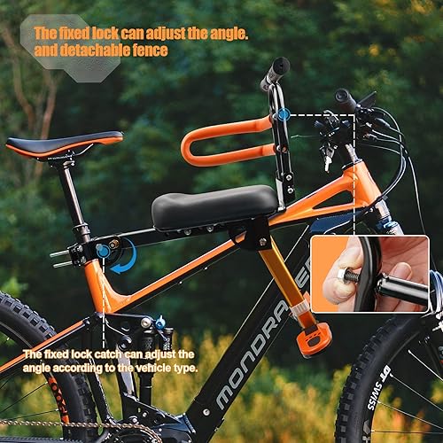 Miniatura 6 de Asiento de Bicicleta para Niños - Montaje Delantero, Asiento de Bicicleta para Niños para Bicicleta de Adulto, Asiento de Bicicleta para Bebé