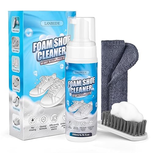LANBEIDE Shoe Cleaning Kit - 6.76 Oz Sneaker Cleaner with