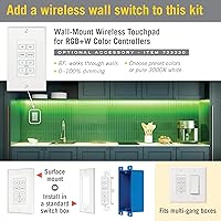 Vista 7 de Kit de luz de tira LED Armacost Lighting RibbonFlex Home 24V RGB+W cableado, multicolor, 4.9 m (423511)