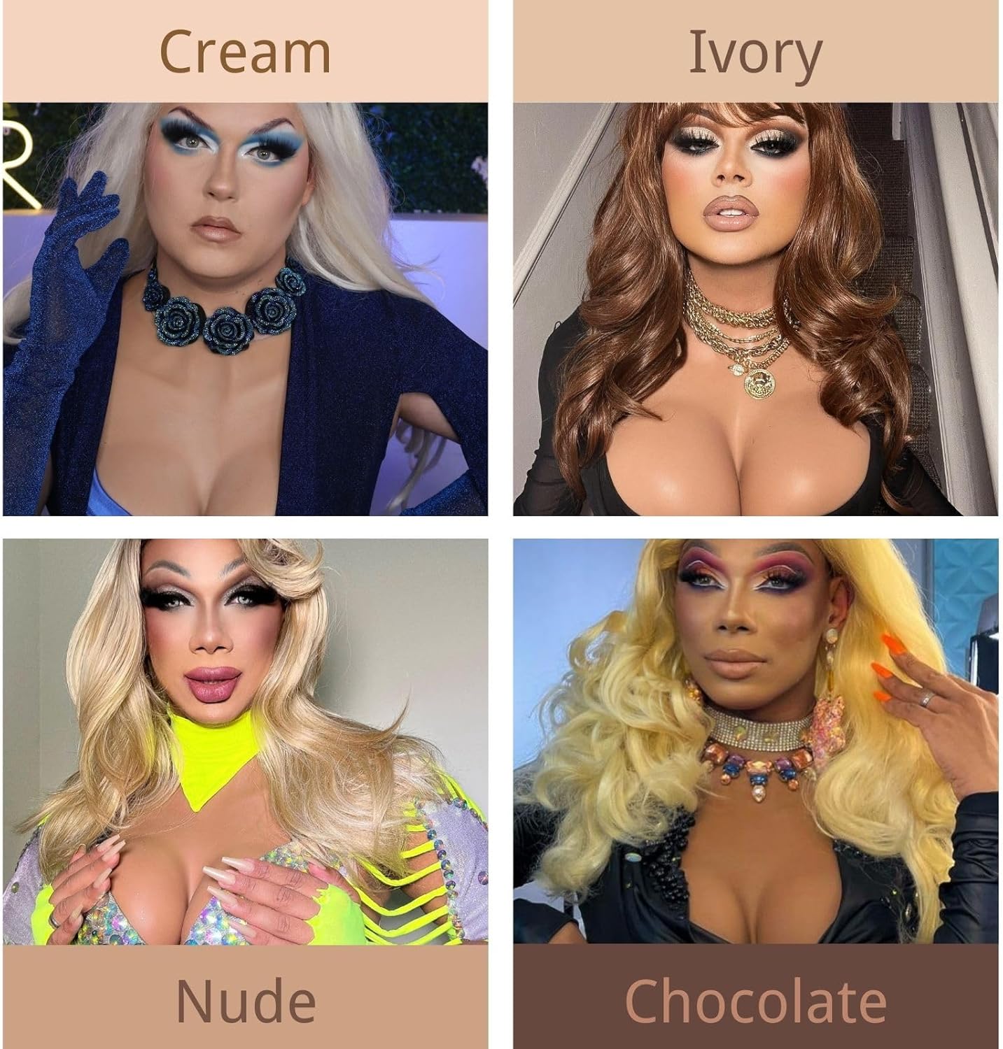 Fake Breasts Silicone Breastplate Realistic Breast Forms for Crossdressers Drag Queen C-H Cup Silicone Breast Plate - Image 6