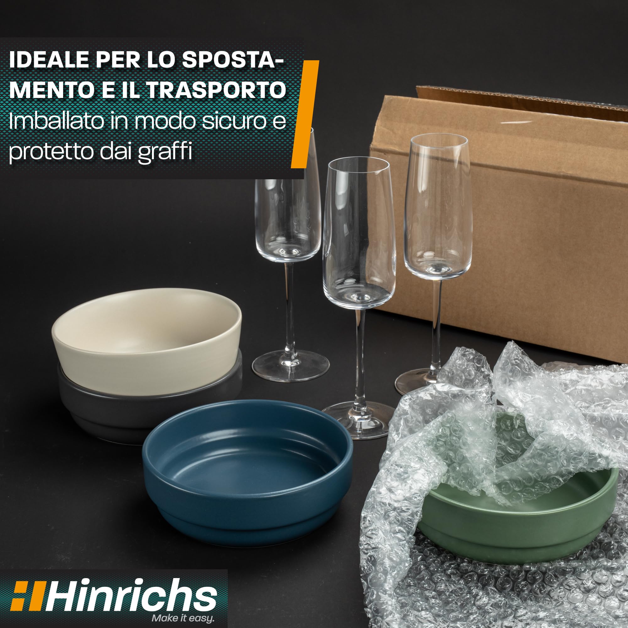 Hinrichs Rotolo Pluriball Imballaggio 10m Riciclabile Bolle Oggetti Fragili