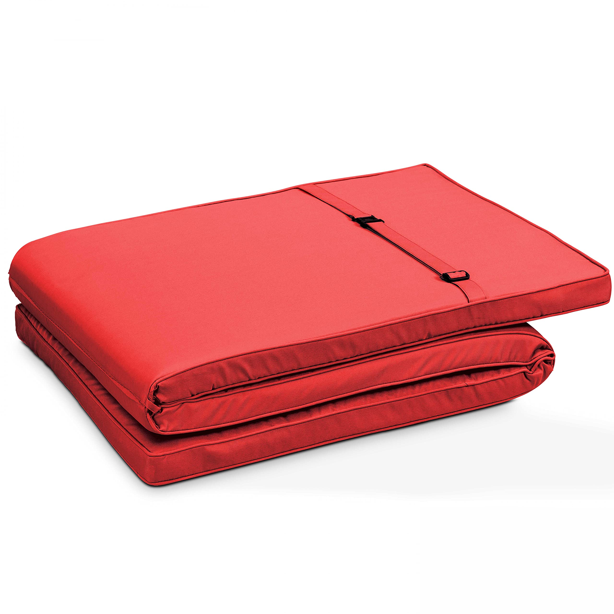 Lot de 2 Coussins Bain de Soleil Polyester Rouge 186 x 53 x 5 cm