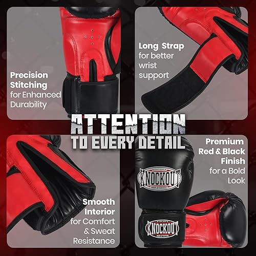 Miniatura 10 de Guantes de boxeo de gel para hombres y mujeres, Muay Thai MMA Kickboxing Home Gym Training, guantes de repuesto con palma ventilada premium