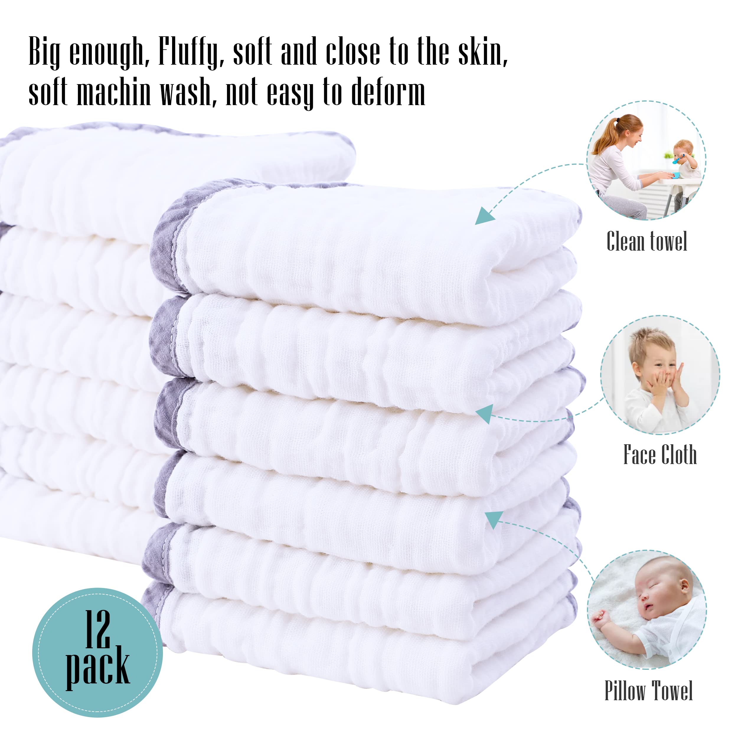 Cute Castle Baby Burp Cloths 3