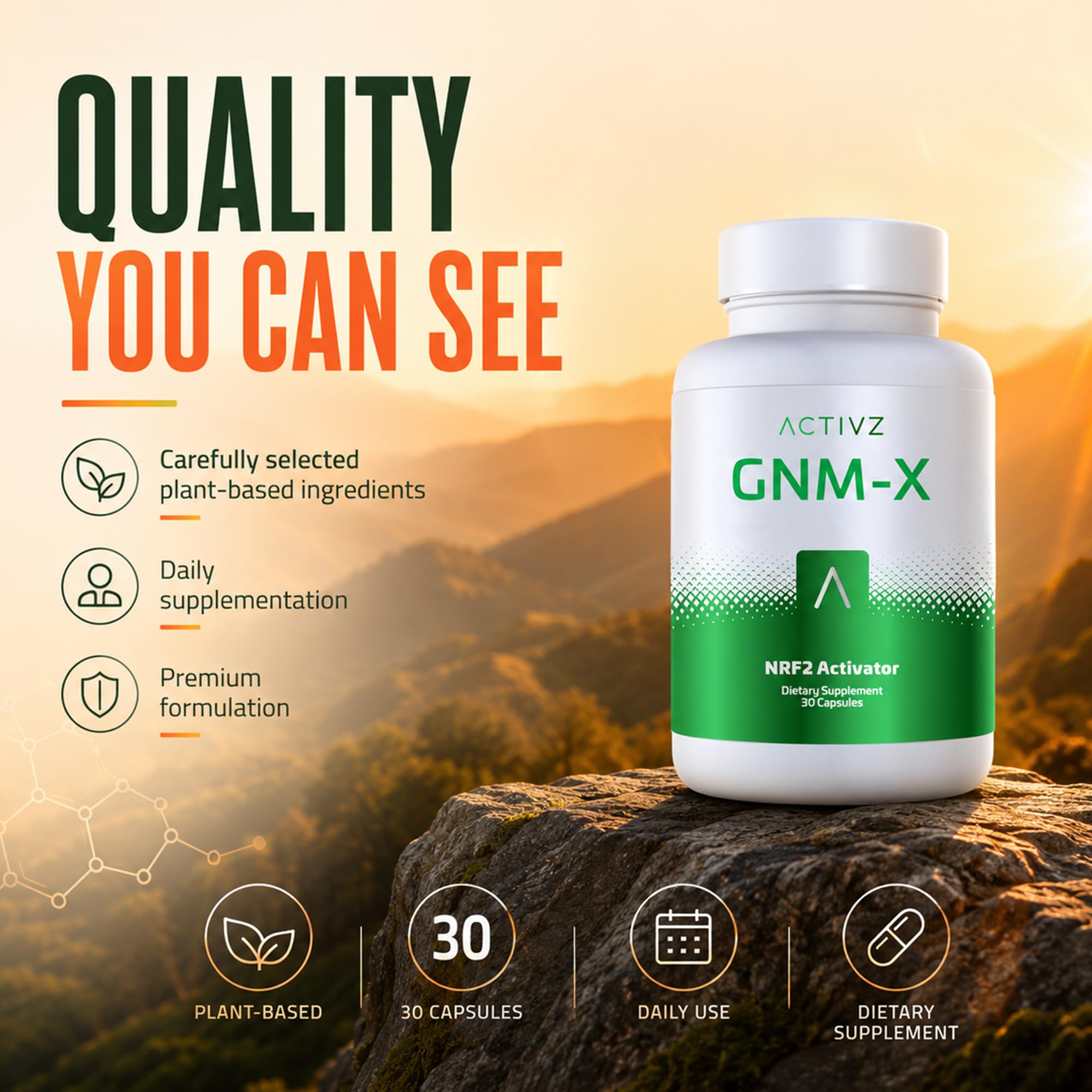 ACTIVZ - GNM-X - Nrf2 Activation Formula with DexKey Tech - 30 Capsules — Amazon image 3