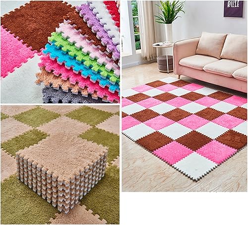 Miniatura 8 de 16 tapetes de espuma entrelazados de azulejos suaves, tapetes de juego de rompecabezas, alfombra de felpa para tapete de juegos, sala de juegos,