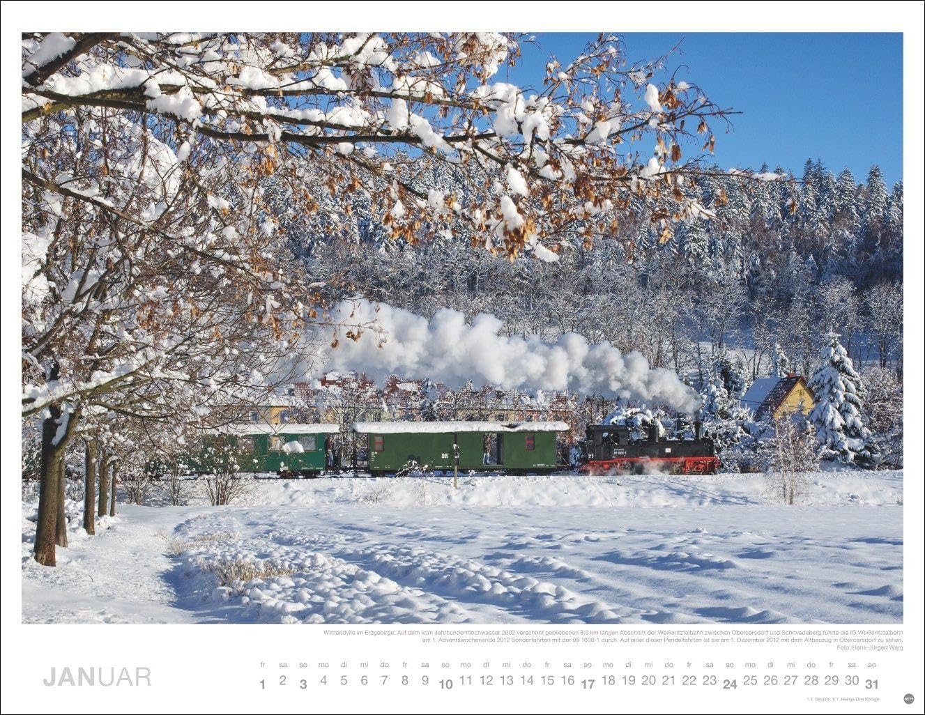 Eisenbahn-Romantik Posterkalender 2027: Besonderer Wandkalender mit 12 traumhaften Fotos von seltenen Zügen und romantischen Landschaften. Foto-Kalender 2027. 44 x 34 cm.