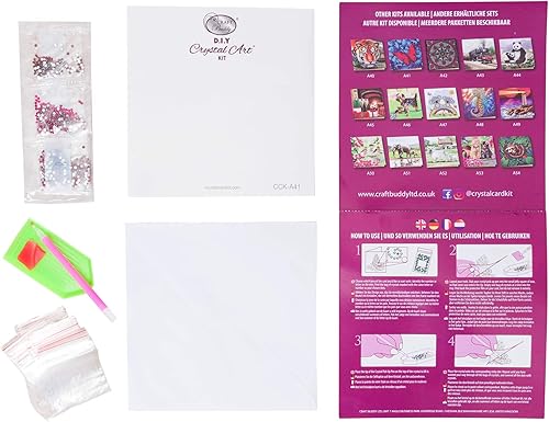 Miniatura 3 de Crystal Art - Juego de tarjetas de cristal (7.1 x 7.1 in)