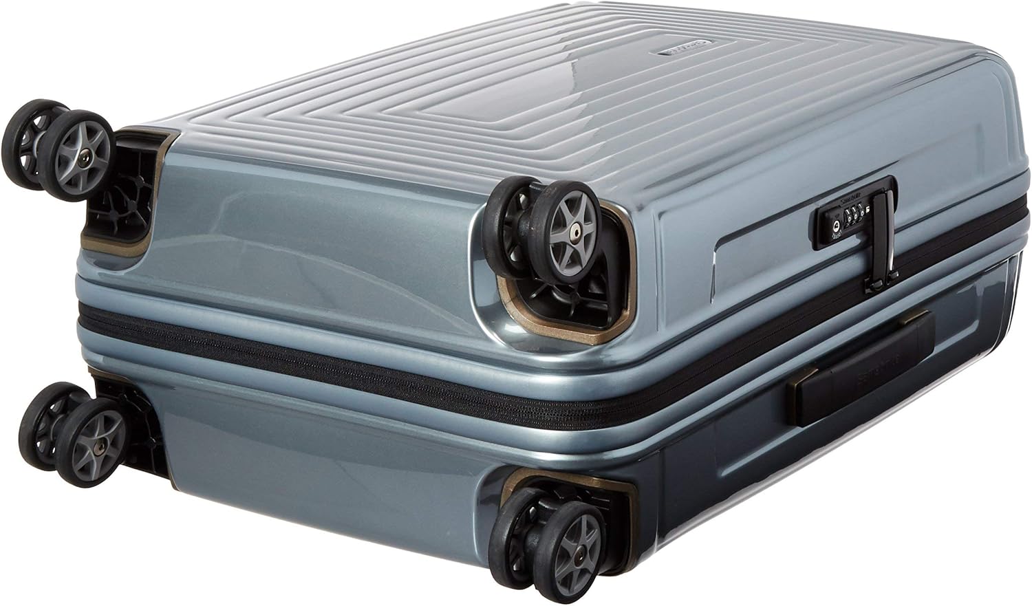 Open Samsonite Neopulse luggage showing interior compartments