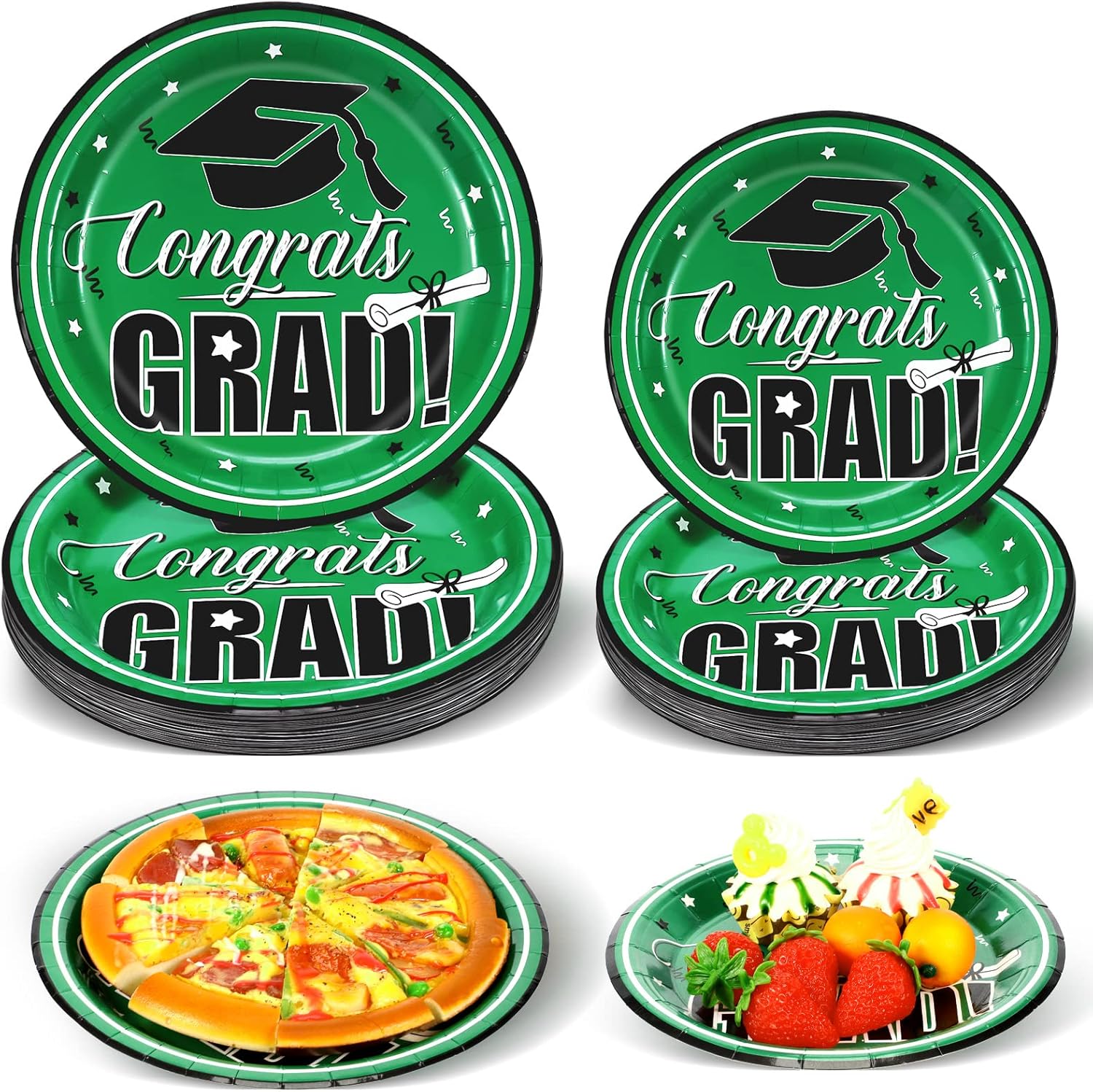 Jinei 30 Pcs Graduation Paper Plate Graduation Party Favors Graduation Gifts