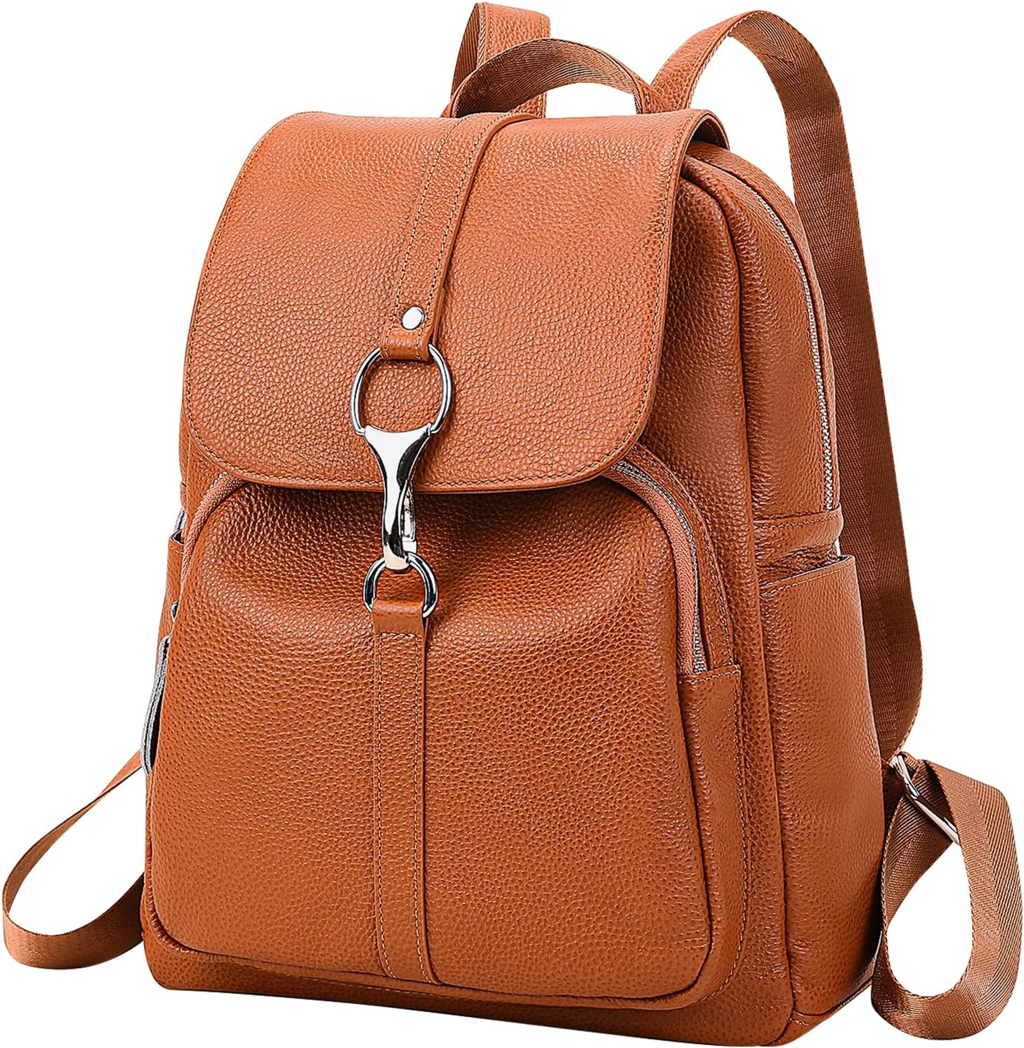 BOYATU Genuine Leather Backpack Purse for Women: Fashion Soft BackPacks Bag - Anti theft Travel Shoulder Handbag (Brown) - Image 7