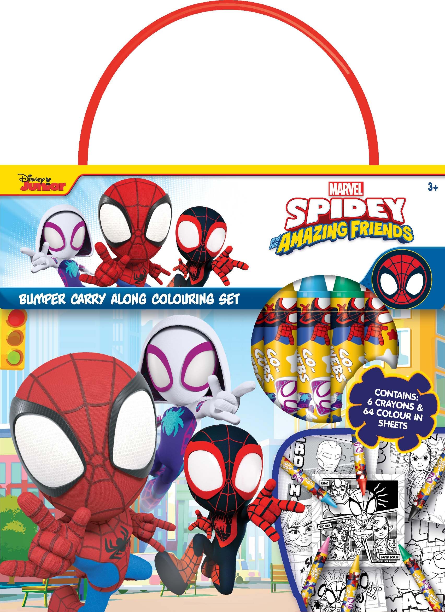 Design Group Multi Creative Kids Craft Set Spidey & Friends Bumper Carry Along