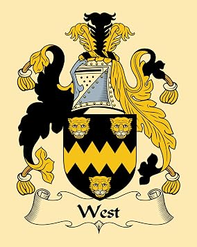 Carpe Diem Designs West Coat of Arms/West Family Crest 8X10 Photo Print 2 Copies for Framing