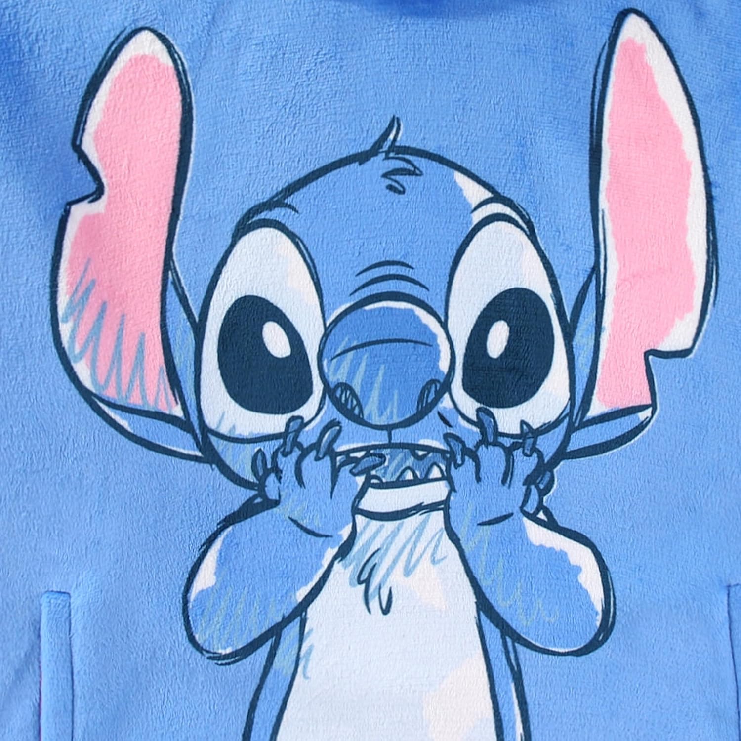 Disney Lilo & Stitch Sherpa Lined Oversized Hoodie with Pockets for Big Kids One Size (Fits Sizes 4 to 10) Blue - Image 6