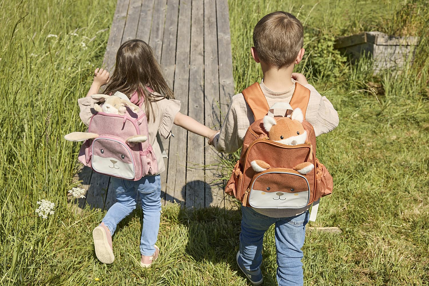 Sterntaler Kindergarten Set Fuchs Filou – Unisex Multipack mit Fuchs-Motiv – Enthält Kinderrucksack mit Kühlfunktion, Brotdose und Trinkflasche – Farbe Rost