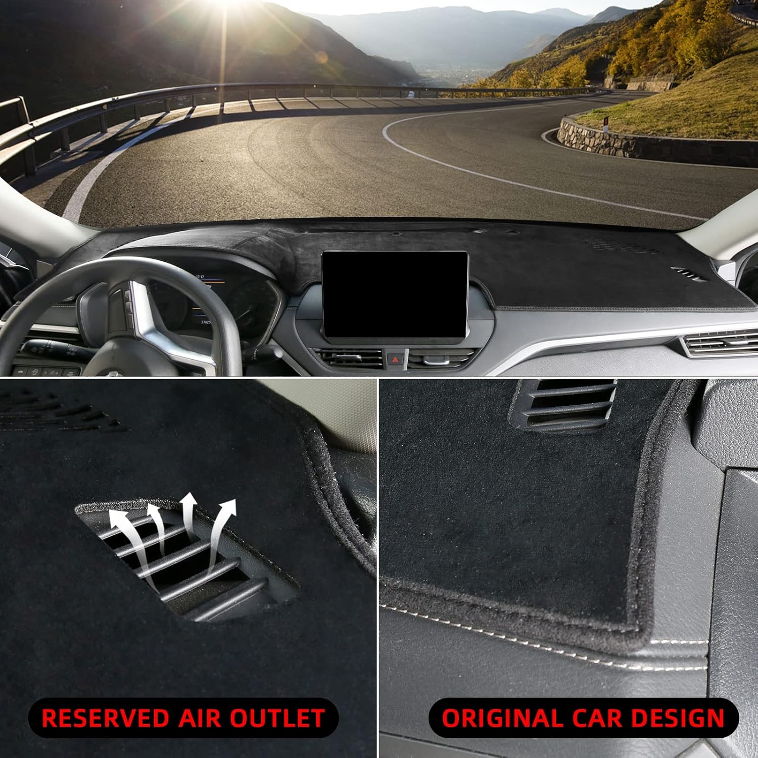 CZCGYDY Dashboard Cover for Nissan Altima 2025 2024 2023 2022 2021 2020 2019, Custom Fit Flannel Dash Cover Mat,Nonslip Car Dashboard Protector Pad,Anti-Glare & Anti-Reflection,Easy to Install