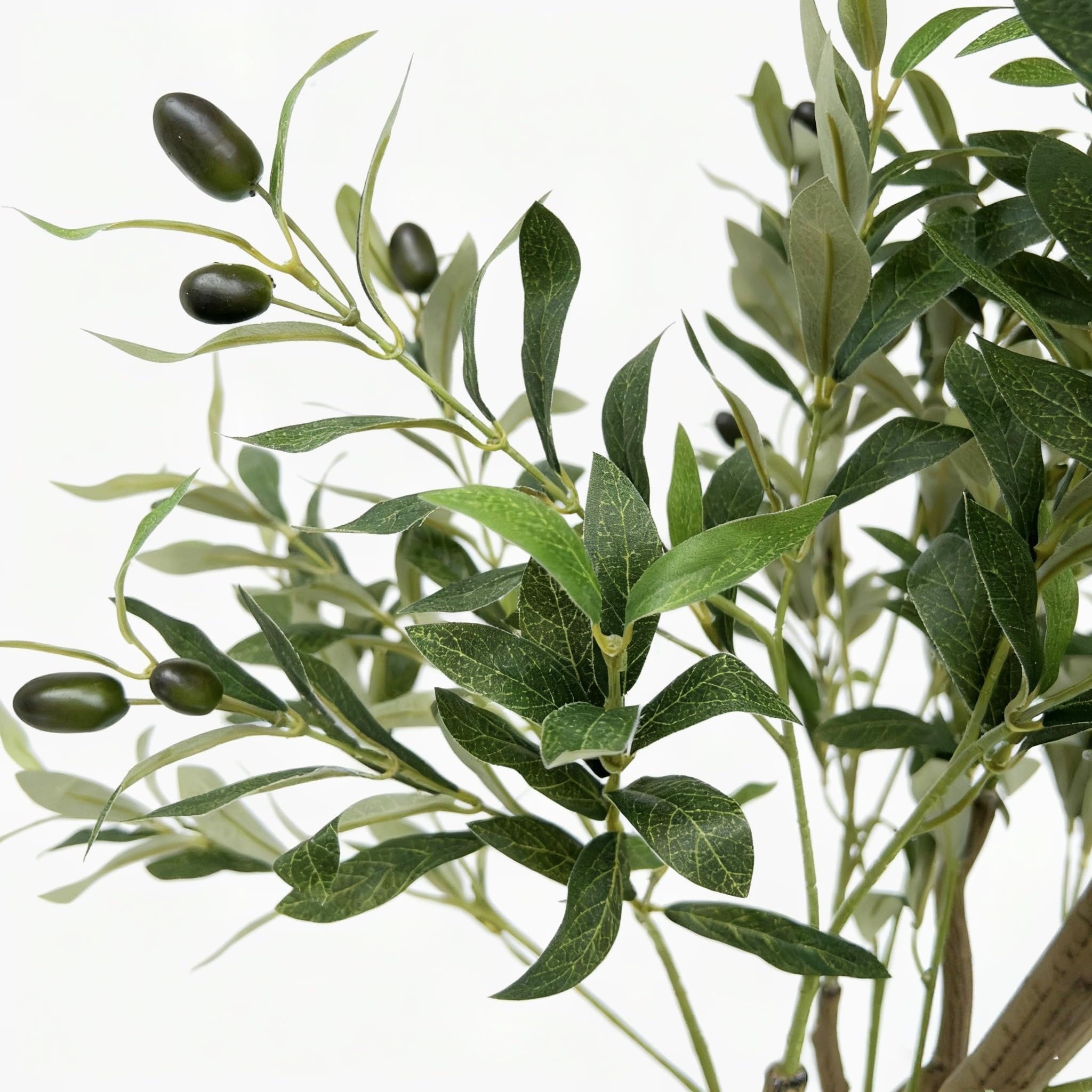 Ulivo Artificiale 2,2 Mt - Pianta Finta In Sete Con Vaso In Plastico E Cemento, Albero Falso Per Decorazione Interni/Esterni, Ufficio E Casa - 4