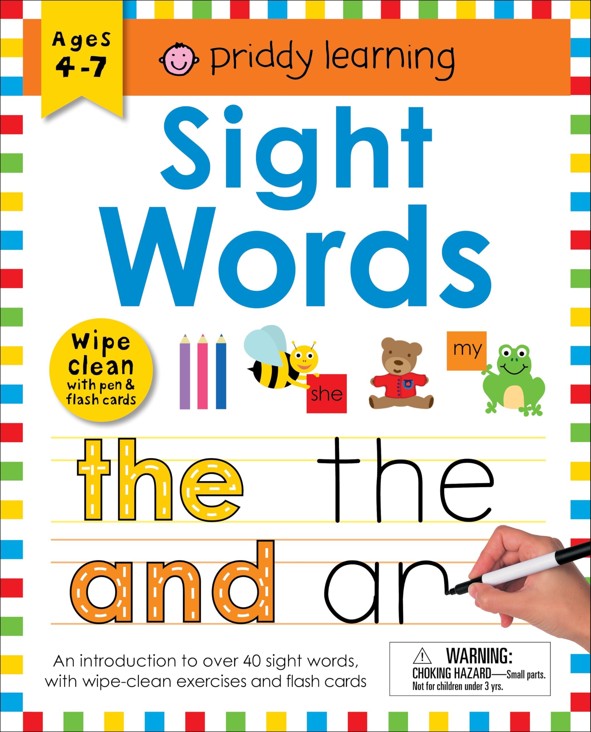 Wipe Clean Workbook: Sight Words (Enclosed Spiral Binding): Ages 4-7; Wipe-Clean with Pen & Flash Cards