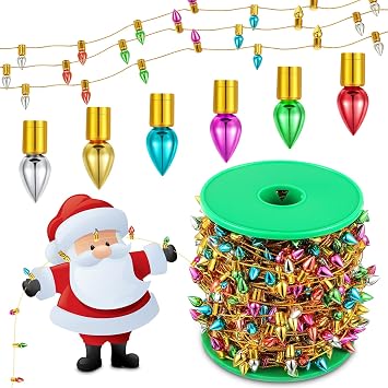 Tuanse 49.2ft Miniature String Lights for Dollhouse Fake Light String Christmas Decoration Christmas Light Accessories for Doll House Christmas Holiday Wedding Party Outdoor Indoor Romantic Style