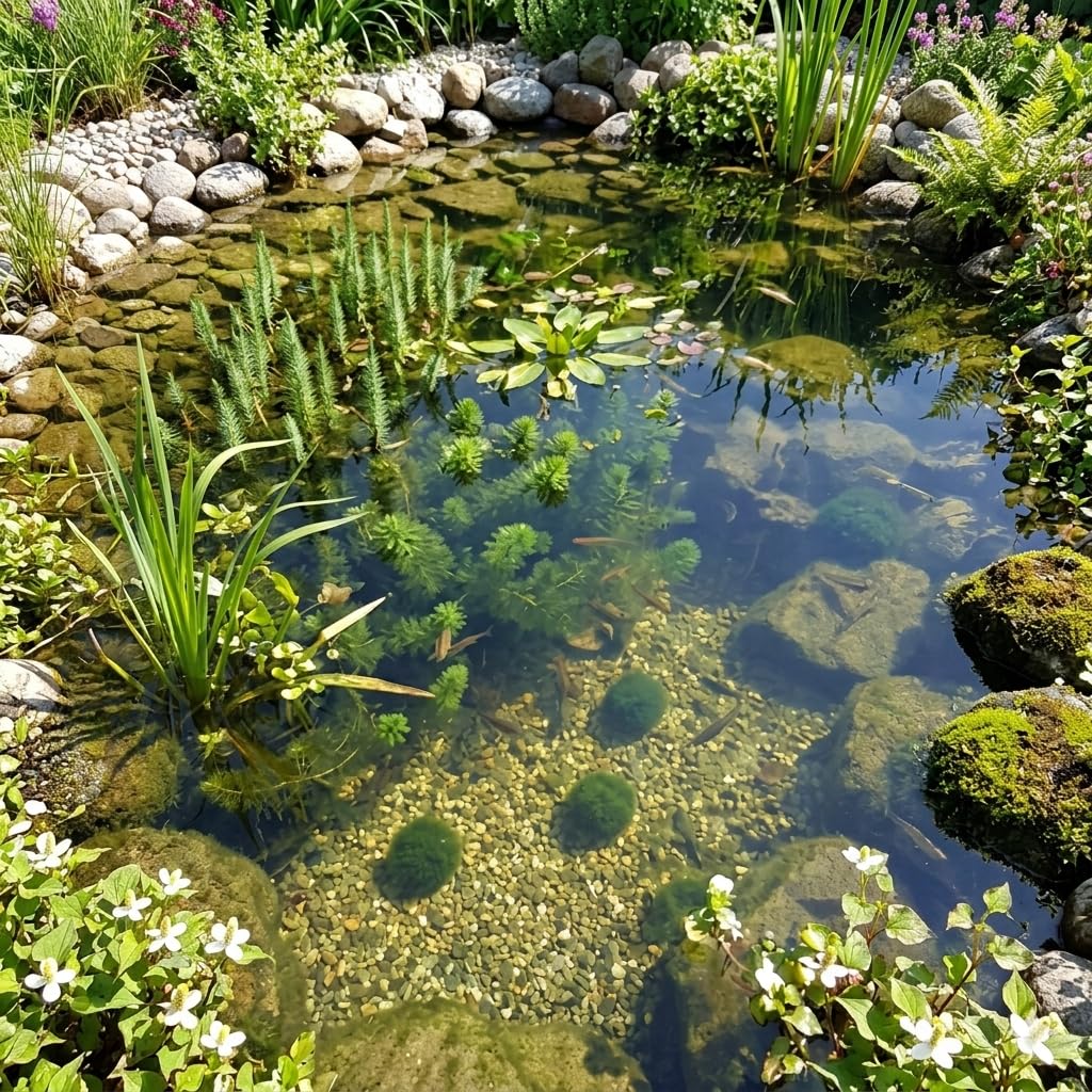 vdvelde - Pacchetto Piante Ossigenanti 500-1.250L - Piante Laghetto - Acqua Limpida - Anti Alghe - Resistente - Bio - Per Pesci