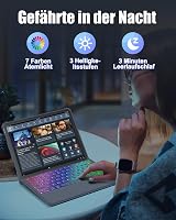 Nuflaz Mágneses Billentyűzet Tok iPad 10. Generációhoz (10.9") és iPad 11" - RGB Háttérvilágítás, Érintőpad, Toll Tartó, Szürke 6