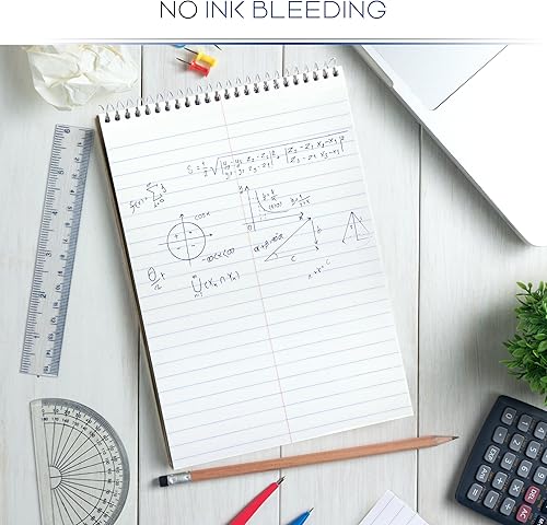 Miniatura 4 de Steno Pads - Paquete de 3 blocs de escritura en espiral superior de 6 x 9 - para el trabajo, la escuela y el hogar - Páginas fáciles de arrancar -