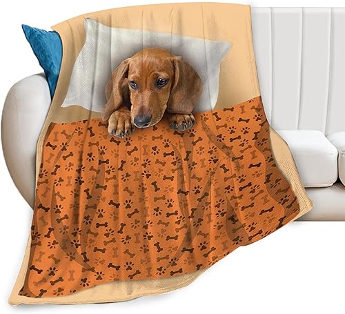 Manta de perro Dachshund para niñas y niños, regalos de perro salchicha, manta para sofá cama, manta de franela suave y cálida para niños y adultos,