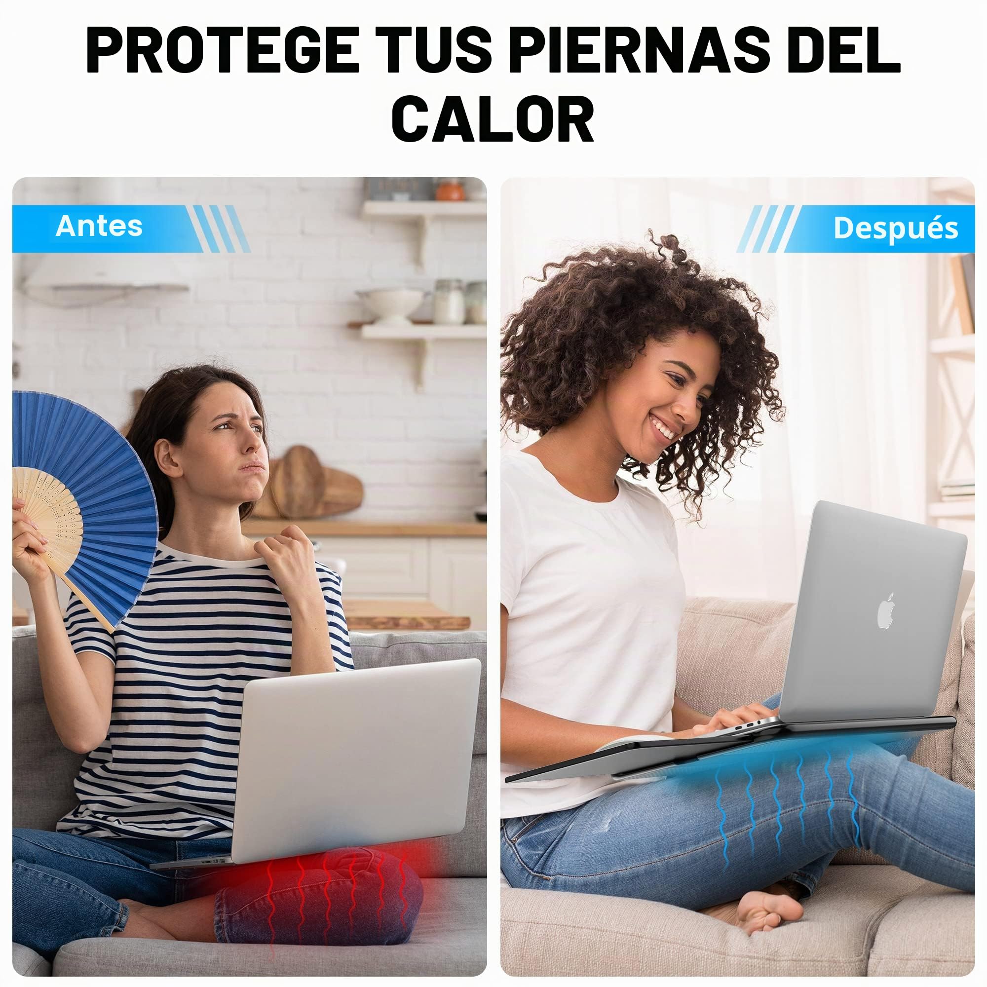 AboveTEK Mesa para Portátil Cama Sofá – Bandeja Portátil Antideslizante con Alfombrilla de Ratón Extraíble Izquierda/Derecha, Aislante de Calor, Compatible con Portátiles y Tablets hasta 15,6"