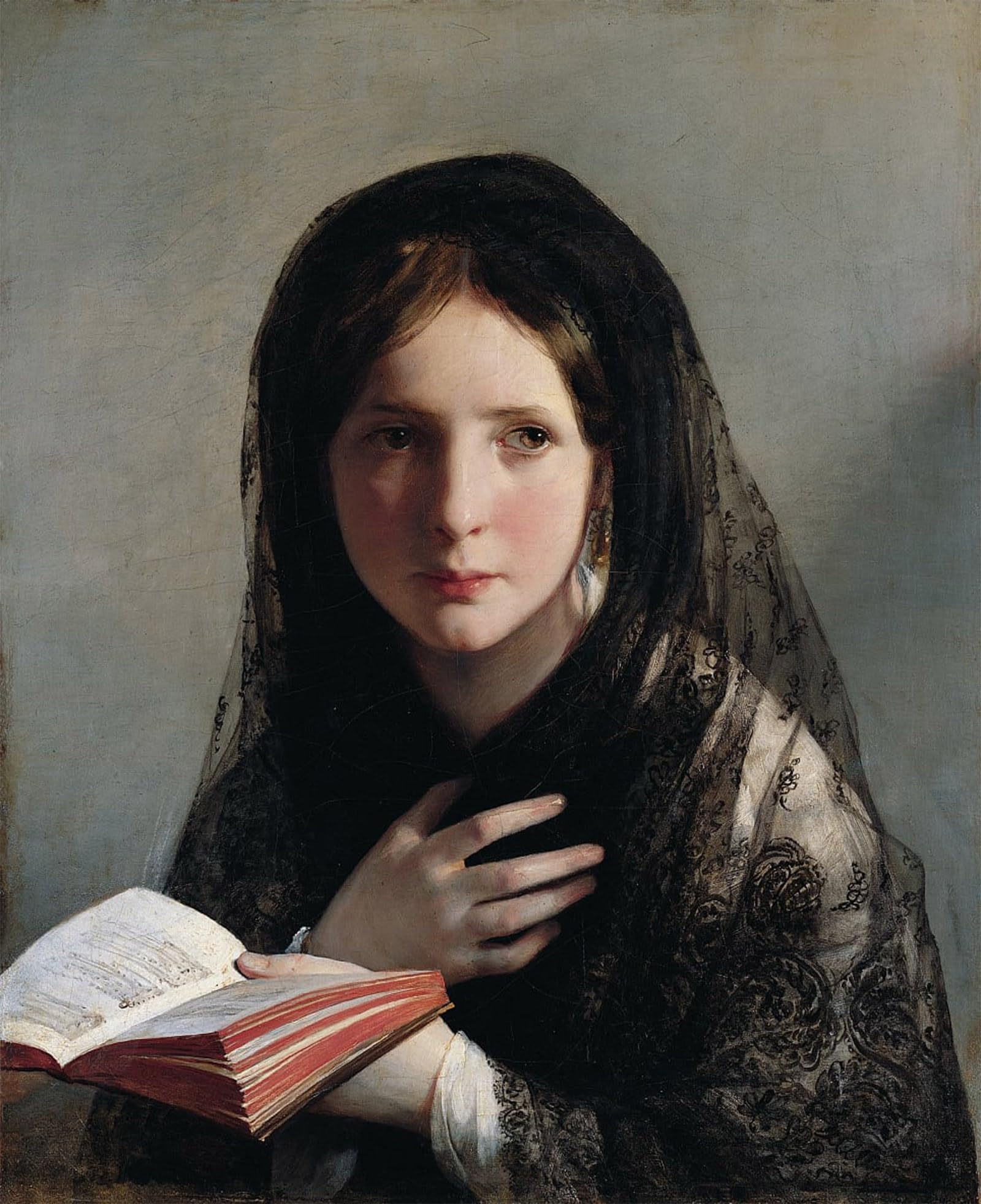SERENDIPITP Vintage Picture Print on Canvas Wall Art Poster Lost in Dreams by Friedrich Von Amerling Artwork Print Poster for Wall Decor 60x90cm
